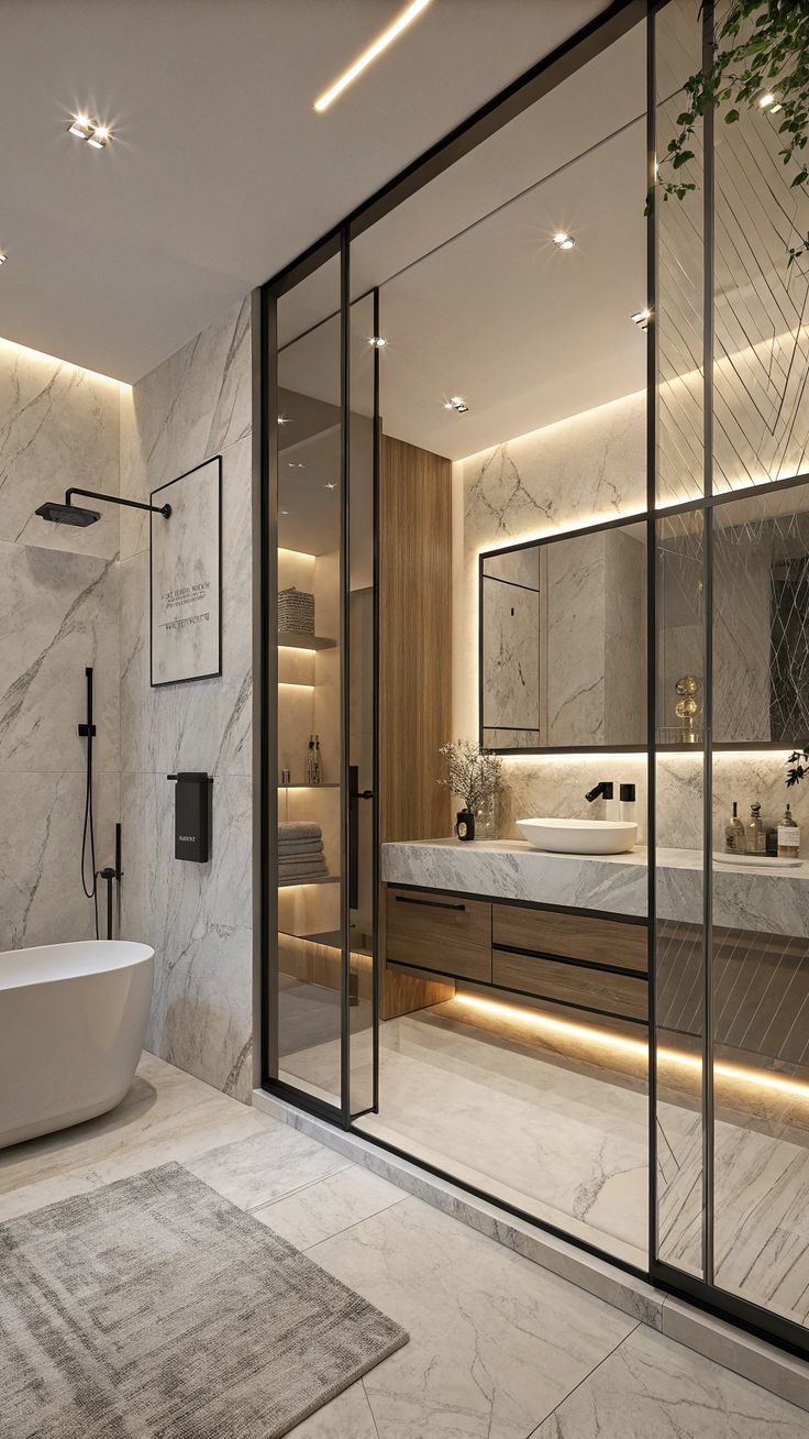 کابین دوش لوکس فریم دار ریلی