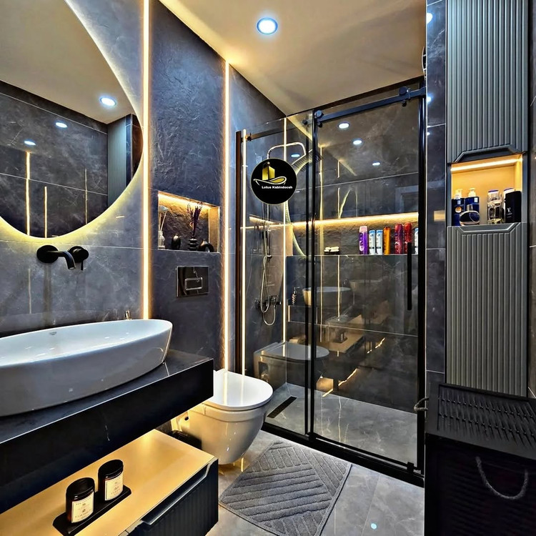 کابین دوش فریملس ریلی دیوار به دیوار لوتوس با شیشه سکوریت ۸ میل - طراحی مدرن بدون فریم با یراق استیل ضدزنگ و ضمانت ۵ ساله